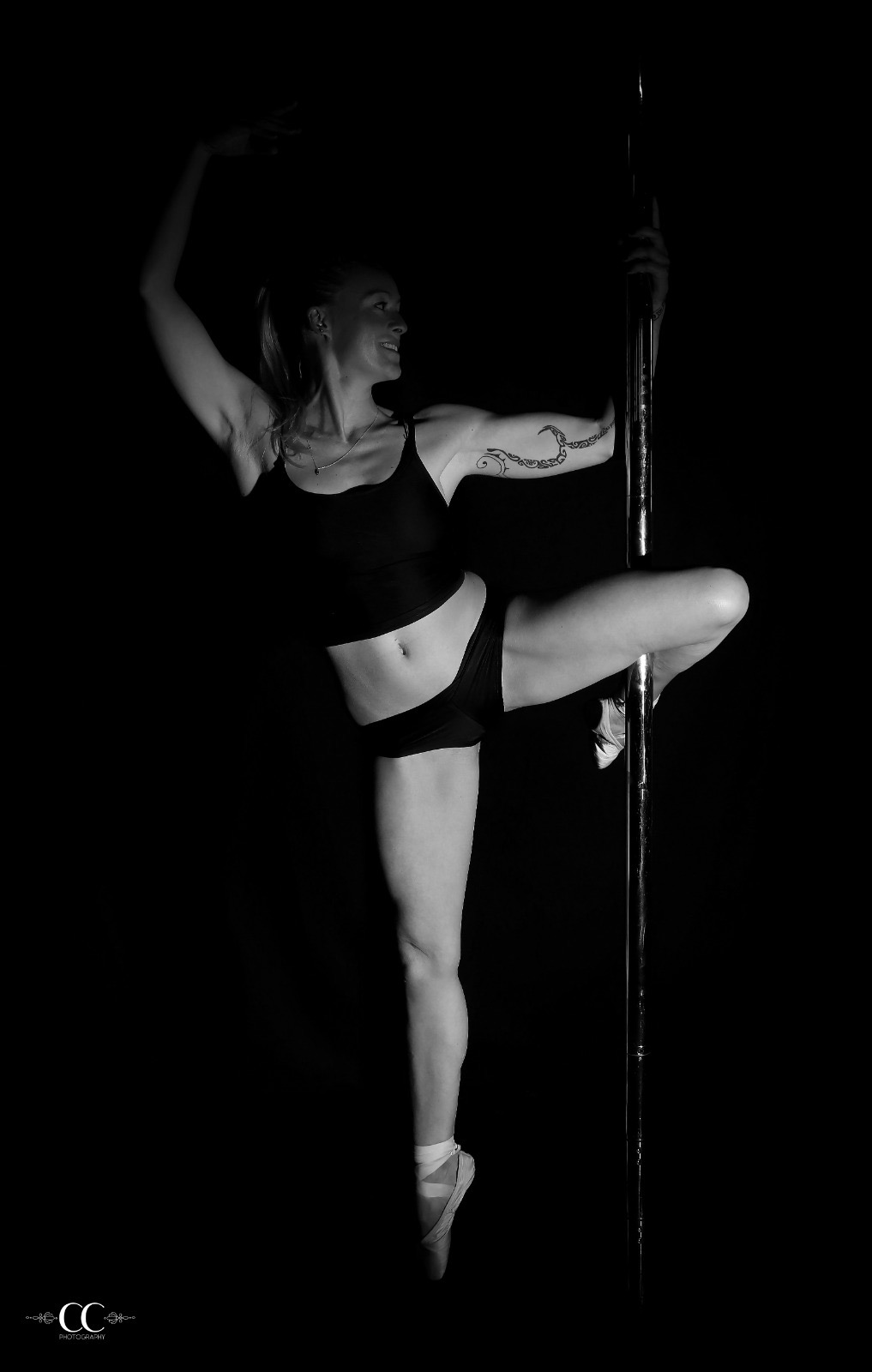 Editorial B&W aerial pole study
