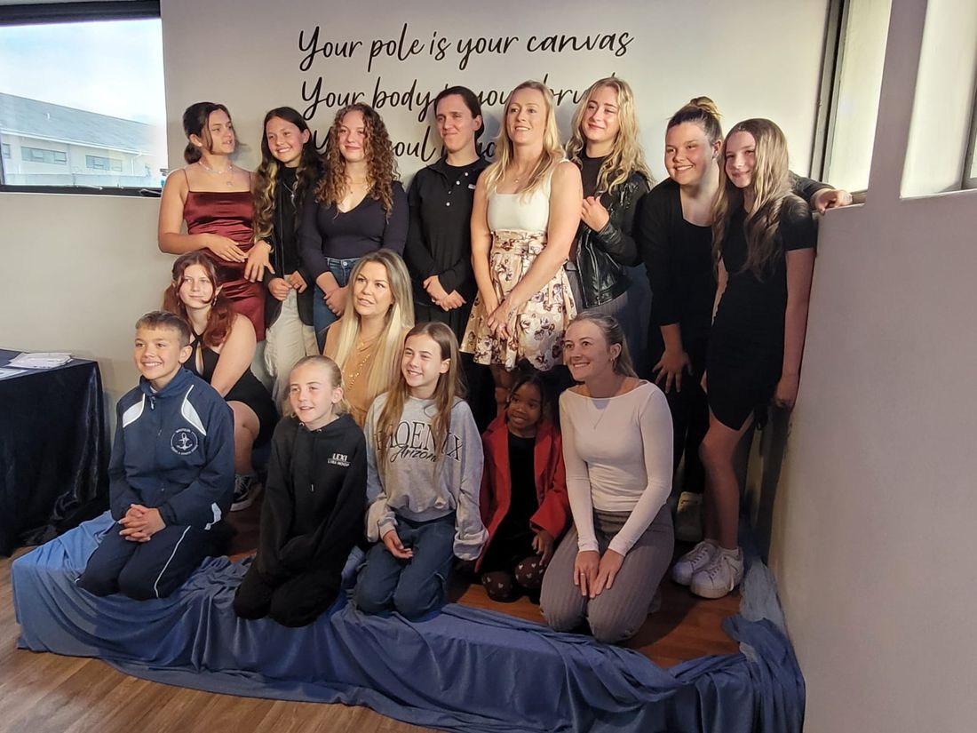 Nautical Aerial members and coaches together at the studio awards evening